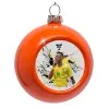 Orange Christmas tree ornament bauble 8cm
