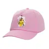 Casual children's baseball cap, 100% Cotton Twill, PINK (COTTON, CHILDREN'S, ONE SIZE)