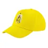 Child's Baseball Cap, 100% Cotton Twill, Yellow (COTTON, CHILD, UNISEX, ONE SIZE)