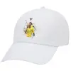Adult Baseball Cap White 5-panel (POLYESTER, ADULT, UNISEX, ONE SIZE)