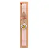 Easter Set, wooden keychain & scented flat Easter candle (30cm) (PINK)
