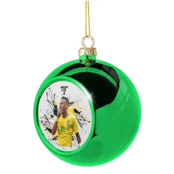 Neymar JR, Green Christmas tree ornament ball 8cm
