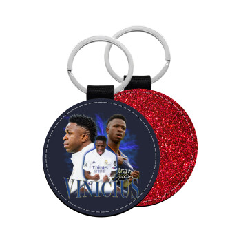 Vinicius Junior, Μπρελόκ Δερματίνη, στρογγυλό ΚΟΚΚΙΝΟ (5cm)