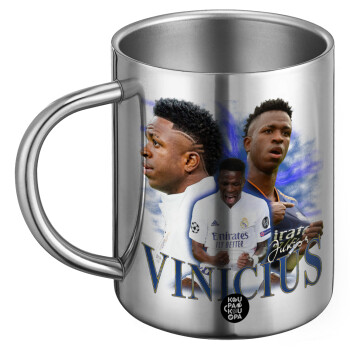 Vinicius Junior, Ανοξείδωτη Μεταλλική Κούπα 450ml - Διπλού Τοιχώματος