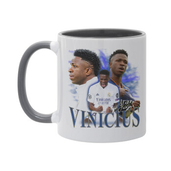 Vinicius Junior, Mug colored grey, ceramic, 330ml