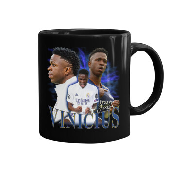 Vinicius Junior, Mug black, ceramic, 330ml