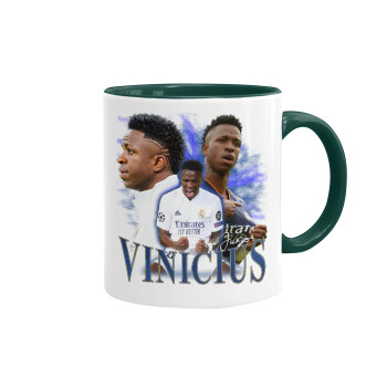 Vinicius Junior, Mug colored green, ceramic, 330ml