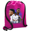 Τσάντα πλάτης πουγκί GYMBAG Φούξια, με τσέπη (40x48cm) & χονδρά κορδόνια
