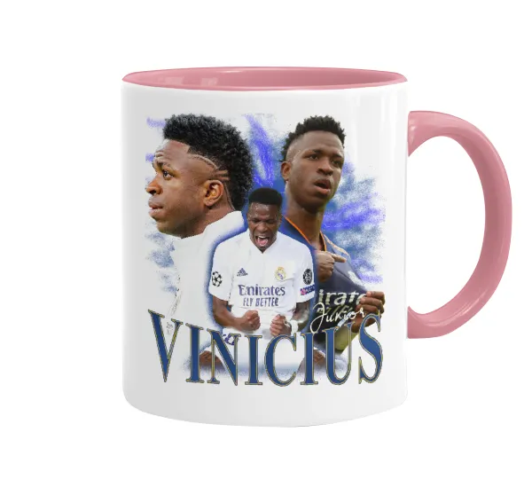 Vinicius Junior — Mug colored pink, ceramic, 330ml