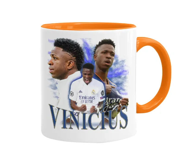 Vinicius Junior — Κούπα χρωματιστή πορτοκαλί, κεραμική, 330ml