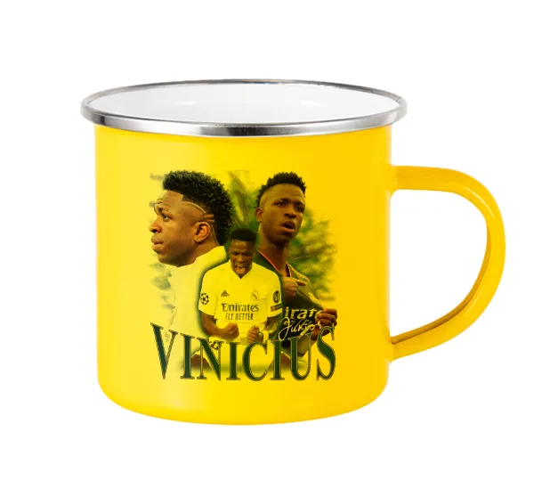 Vinicius Junior — Yellow Enamel Metallic Cup 360ml