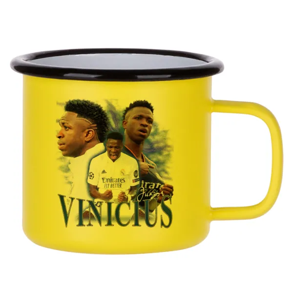 Vinicius Junior — Κούπα Μεταλλική εμαγιέ ΜΑΤ Κίτρινη 360ml