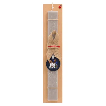Vinicius Junior, Easter Set, wooden keychain & scented Easter candle flat (30cm) (GRAY)