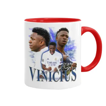 Vinicius Junior, Κούπα χρωματιστή κόκκινη, κεραμική, 330ml