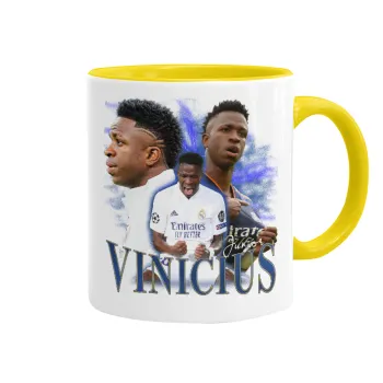 Vinicius Junior, Κούπα χρωματιστή κίτρινη, κεραμική, 330ml