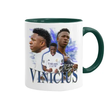 Vinicius Junior, Κούπα χρωματιστή πράσινη, κεραμική, 330ml