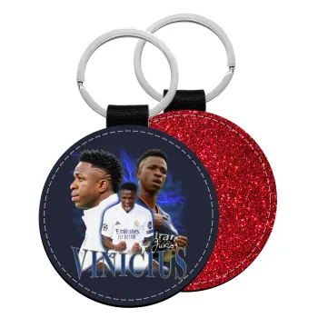 Vinicius Junior, Μπρελόκ Δερματίνη, στρογγυλό ΚΟΚΚΙΝΟ (5cm)