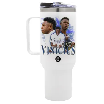 Vinicius Junior, Mega Tumbler με καπάκι, διπλού τοιχώματος (θερμό) 1,2L