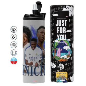 Vinicius Junior, Tumbler stainless steel GREY 600ml