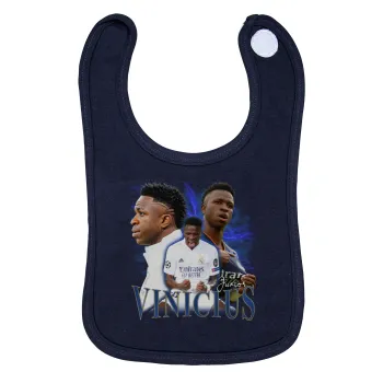 Vinicius Junior, Σαλιάρα με Σκρατς 100% Organic Cotton Μπλε (0-18 months)