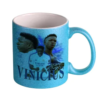 Vinicius Junior, Κούπα Σιέλ Glitter που γυαλίζει, κεραμική, 330ml
