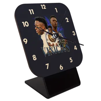 Vinicius Junior, Quartz Table clock in natural wood (10cm)