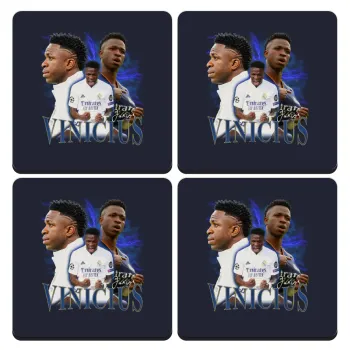 Vinicius Junior, ΣΕΤ 4 Σουβέρ ξύλινα τετράγωνα (9cm)