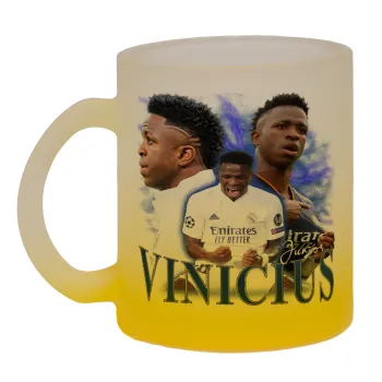 Vinicius Junior, Κούπα γυάλινη δίχρωμη με βάση το κίτρινο ματ, 330ml