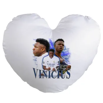 Vinicius Junior, Μαξιλάρι καναπέ καρδιά 40x40cm περιέχεται το  γέμισμα