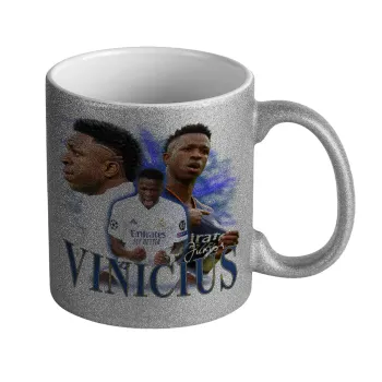 Vinicius Junior, Κούπα Ασημένια Glitter που γυαλίζει, κεραμική, 330ml