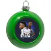 Στολίδι Χριστουγεννιάτικη μπάλα δένδρου Πράσινο 8cm