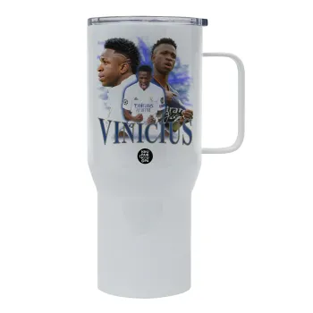 Vinicius Junior, Mega Stainless steel Tumbler with lid, double wall 750L
