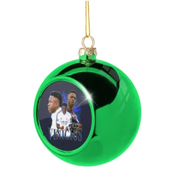 Vinicius Junior, Green Christmas tree ornament ball 8cm