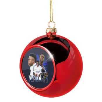 Vinicius Junior, Christmas tree ball Red 8cm