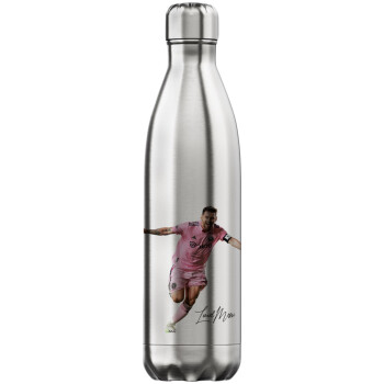 Lionel Messi inter miami jersey, Inox (Stainless steel) hot metal mug, double wall, 750ml