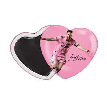 Lionel Messi inter miami jersey, Μαγνητάκι καρδιά (57x52mm)