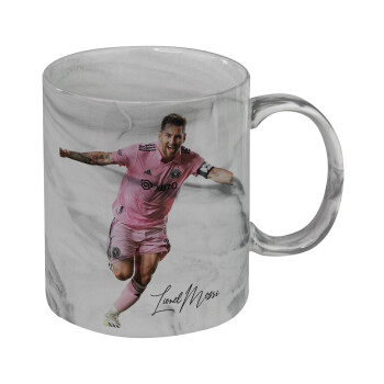 Lionel Messi inter miami jersey, Κούπα κεραμική, marble style (μάρμαρο), 330ml