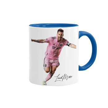 Lionel Messi inter miami jersey, Mug colored blue, ceramic, 330ml