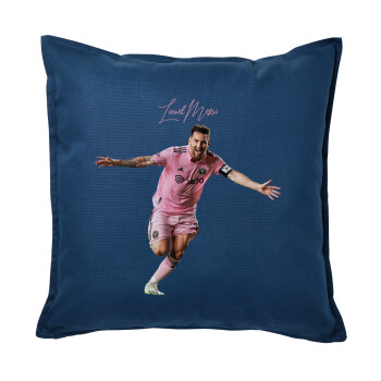 Lionel Messi inter miami jersey, Sofa cushion Blue 50x50cm includes filling