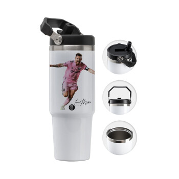 Lionel Messi inter miami jersey, Θερμός Ανοξείδωτο 30oz με χερούλι