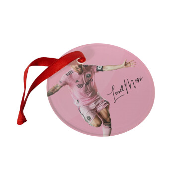 Lionel Messi inter miami jersey, Christmas ornament glass 9cm