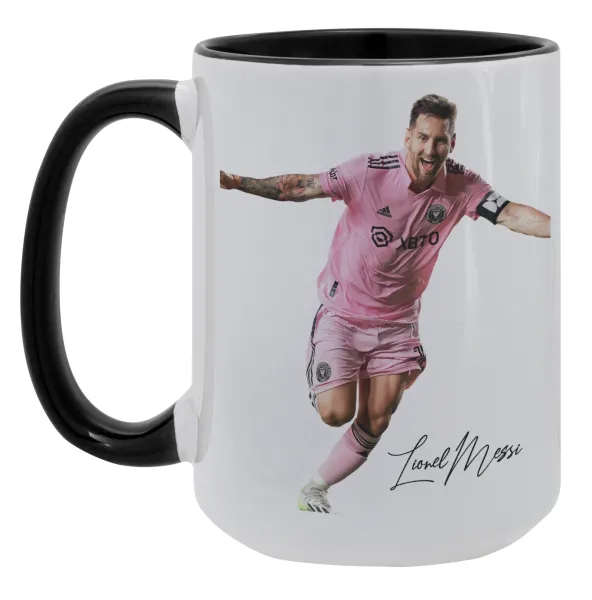 Lionel Messi inter miami jersey — Mega 15oz Μαύρη