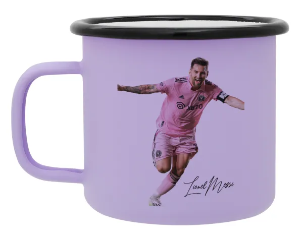 Lionel Messi inter miami jersey — Κούπα Μεταλλική εμαγιέ ΜΑΤ Light Pastel Purple 360ml