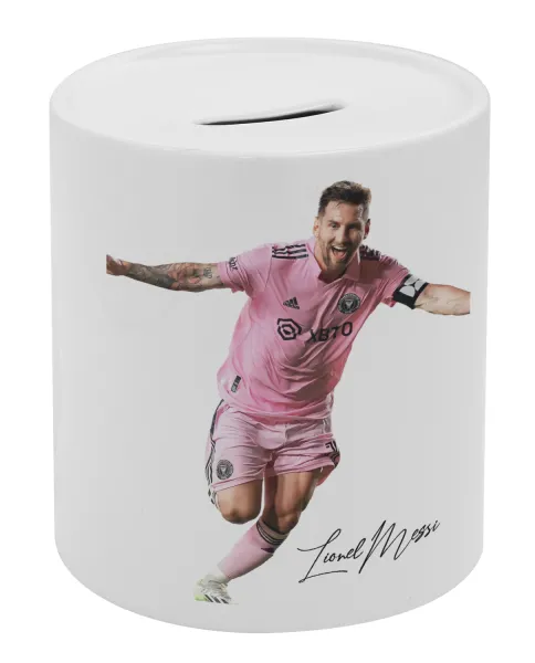 Lionel Messi inter miami jersey — Κουμπαράς πορσελάνης με τάπα