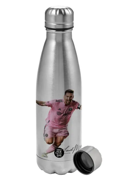 Lionel Messi inter miami jersey — Μεταλλικό παγούρι νερού, ανοξείδωτο ατσάλι, 750ml