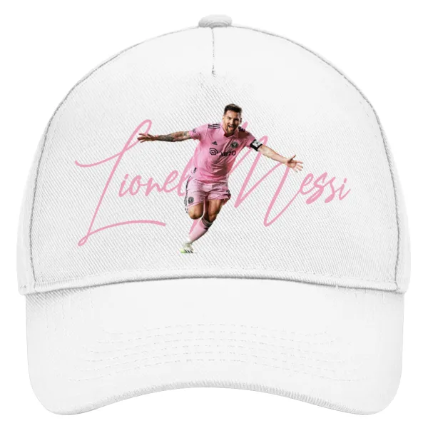 Lionel Messi inter miami jersey — Adult Baseball Cap, Drill, White (100% COTTON, ADULT, UNISEX, ONE SIZE)