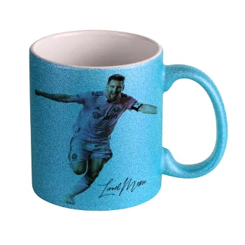 Lionel Messi inter miami jersey, Κούπα Σιέλ Glitter που γυαλίζει, κεραμική, 330ml
