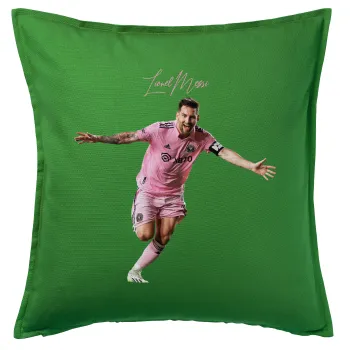 Lionel Messi inter miami jersey, Sofa cushion Green 50x50cm includes filling