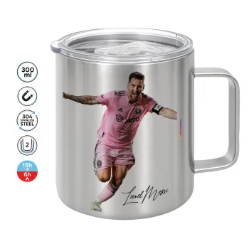 Lionel Messi inter miami jersey, Mug Stainless steel double wall 300ml
