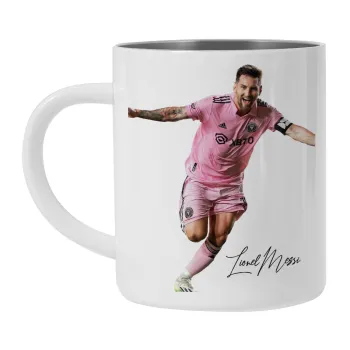 Lionel Messi inter miami jersey, Mug Stainless steel double wall 300ml